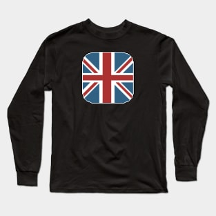 united kingdom flag pixel art Long Sleeve T-Shirt